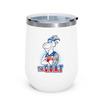 Funny Goat Basketball Player For Men Kids Boys Tee Wine Tumbler | Mazezy