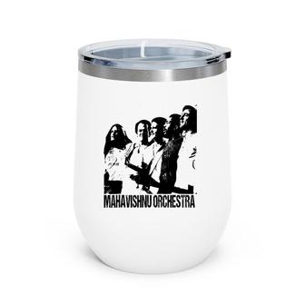 Funny Mahavishnus Classic Art Orchestra Vaporware Rock Music Wine Tumbler | Mazezy