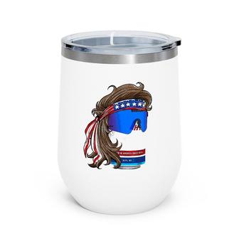 Funny Patriotic Mullet Beer Graphic Tee 4Th Of July Summer Wine Tumbler | Mazezy