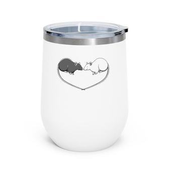 Funny Rat Gift For Rat Lovers Men Women Cool Mouse Valentine Wine Tumbler | Mazezy