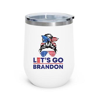 Funny TRump BIden Tee Let's Go Brandon Letsgobrandon 2021 Raglan Baseball Tee Wine Tumbler | Mazezy