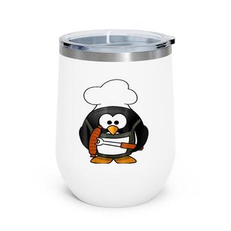 Funnypenguin Cooking Grill-Barbeque Or Dads Bbq Gift Wine Tumbler | Mazezy