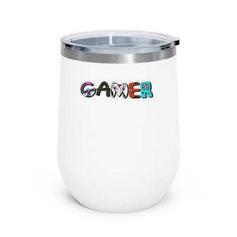 Gamer Tee Boys Present For The Best Video Game Player Wine Tumbler | Mazezy