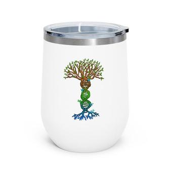 Genetics Tree Genetic Counselor Or Medical Specialist Wine Tumbler | Mazezy