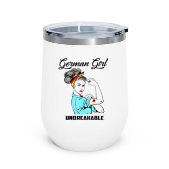 German Girl Unbreakable Heritage Germany Flag Gift Wine Tumbler | Mazezy