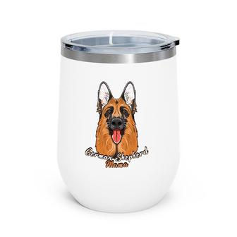 German Shepherd Gifts For Women Girls Kids K9 Mama Wine Tumbler | Mazezy