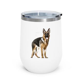 German Shepherd Shepard Dog Mom Dad Love Pet Puppy Tee Wine Tumbler | Mazezy