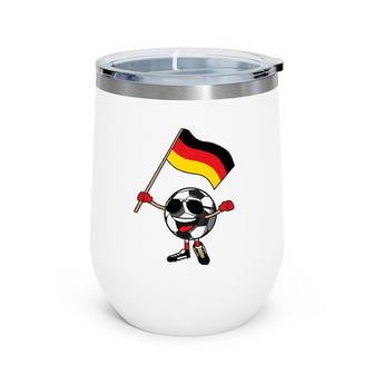 Germany Football Soccer Ball Fan For Boys Girls Wine Tumbler | Mazezy
