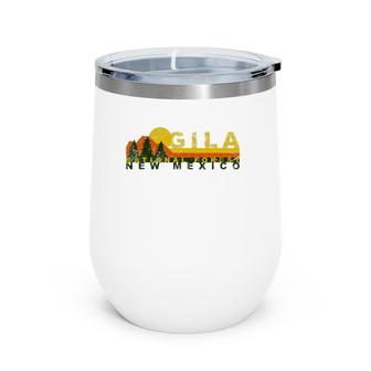 Gila National Forest Vintage Retro Wine Tumbler | Mazezy