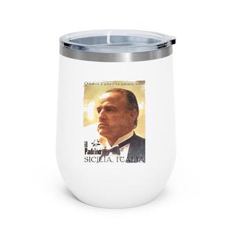 Godfather Poster Il Padrino Sicila Italia Wine Tumbler | Mazezy