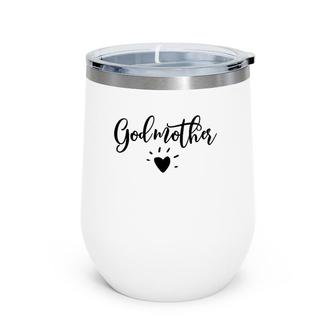 Godmother Aunt Pregnancy Announcement Wine Tumbler | Mazezy