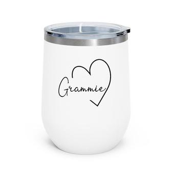 Grammie Heart For Women Grandma Christmas Mother's Day Wine Tumbler | Mazezy
