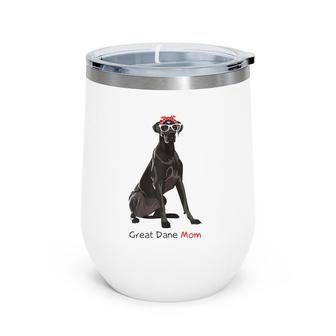 Great Dane Mom Retro Mother's Day Gift Idea Mum Dog Owner Wine Tumbler | Mazezy