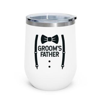 Groom's Father Wedding Costume Father Of The Groom Wine Tumbler | Mazezy