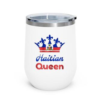 Haitian Queen Womens' Perfect Haiti Crown Flag Gift Wine Tumbler | Mazezy CA