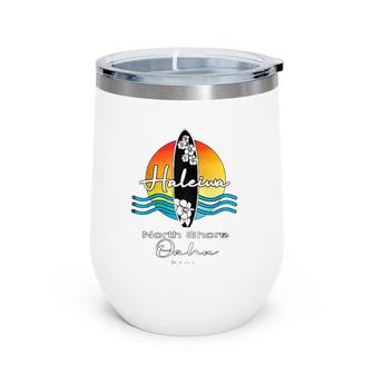 Haleiwa North Shore Oahu Hawaii Surfer Paradise Souvenir Zip Wine Tumbler | Mazezy