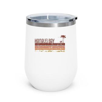 Hanalei Bay Hawaii Vintage 70S 80S Vacation Wine Tumbler | Mazezy