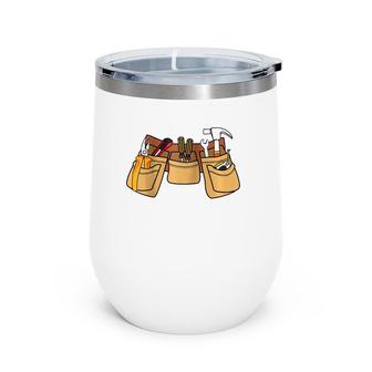 Handyman Carpenter Costume Cool Chistmas Gift Wine Tumbler | Mazezy