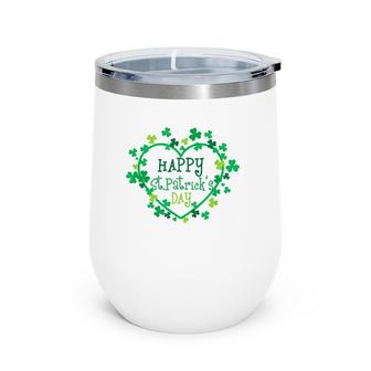 Happy St Patrick's Day Funny Saint Patrick Irish Girl Boy Wine Tumbler | Mazezy
