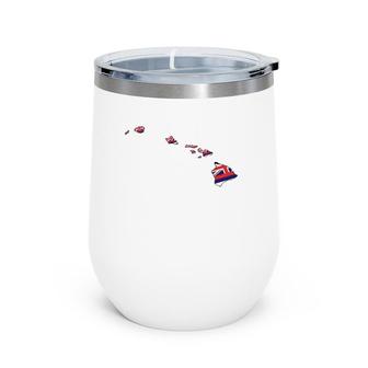 Hawaiian Island Flag Chain Hawaii Wine Tumbler | Mazezy