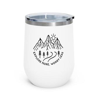 Hiking Camping Mountain Travel Adventure - Vanlife Road Trip Wine Tumbler | Mazezy