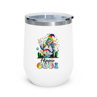 Hippie Gigi Gnome Colorful Gnome Mother's Day Gift Wine Tumbler | Mazezy