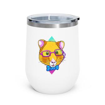 Hipster Hamster Cute Hamsters Lover Gifts Ideas Men Women Wine Tumbler | Mazezy