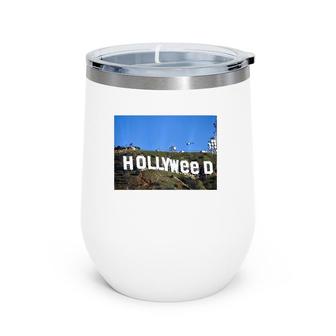 Hollyweed Los Angeles California Wine Tumbler | Mazezy