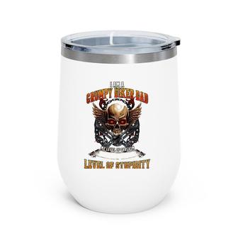 I Am A Grumpy Biker Dad Gift For Dad Wine Tumbler | Mazezy