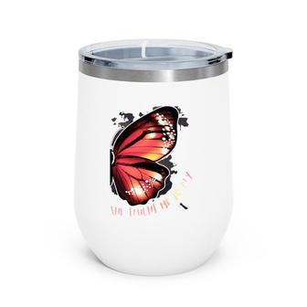 I Gave Her Wings She Taught Me To Fly Friend Couple Wine Tumbler | Mazezy