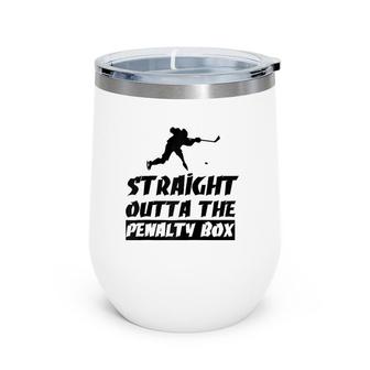 Ice Hockey Enforcer Penalty Box Raglan Baseball Tee Wine Tumbler | Mazezy