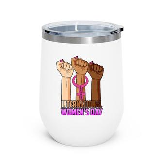 International Women's Day 2022 Break The Bias 8 March Gifts Wine Tumbler | Mazezy