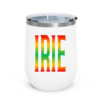 Irie Tees And Tops Rasta And Hippies Apparel Wine Tumbler | Mazezy