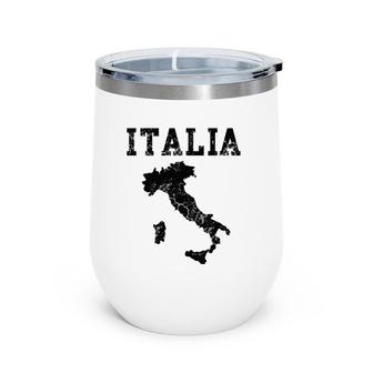 Italia Italy Map Italian Italiano Wine Tumbler | Mazezy