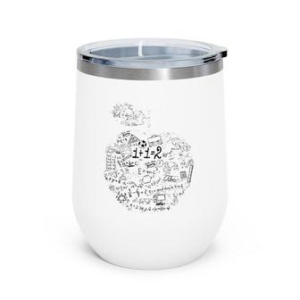 It's A Good Day To Teach Funny Teacher Apple 100 Days Gifts Wine Tumbler | Mazezy