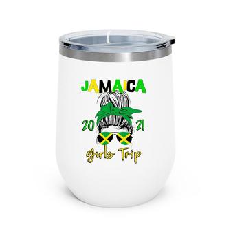 Jamaica Girls Trip Vacation Travel Matching 2021 Ver2 Wine Tumbler | Mazezy