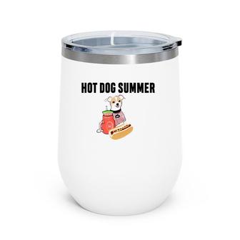 Jonathan Warren Official Hot Dog Summer Wine Tumbler | Mazezy