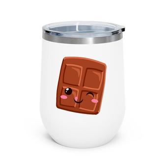 Kawaii Halloween Group Costume Smores Small Chocolate Bar Wine Tumbler | Mazezy