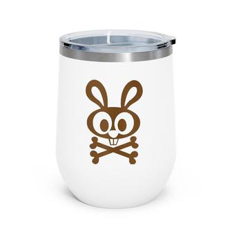 Kawaii Pshyco Sad Bunny Rabbit Wine Tumbler | Mazezy