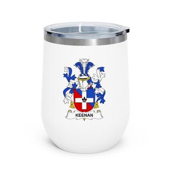 Keenan Coat Of Arms - Family Crest Wine Tumbler | Mazezy
