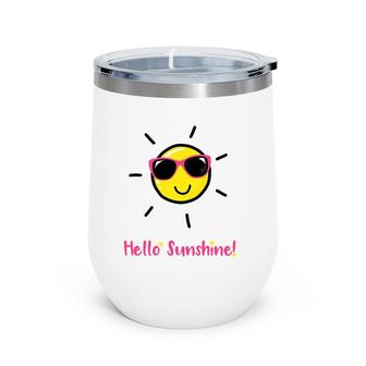 Kids Kids Hello Sunshine Summer Graphic Tee Wine Tumbler | Mazezy