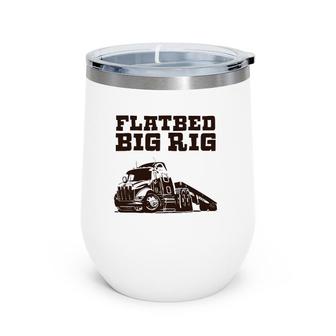 Kids Trucker Tractor Trailer Graphic Art Drivers Needed Wine Tumbler | Mazezy