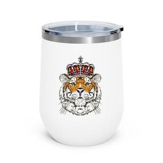 King Bengal Tiger Birthday Outfit For Tiger Lovers Costume Wine Tumbler | Mazezy