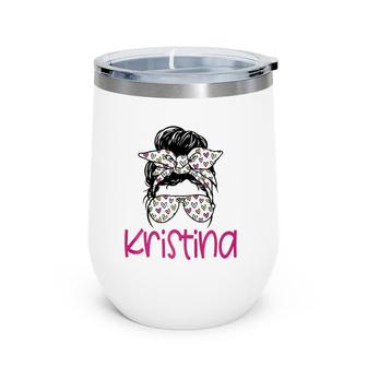 Kristina Name Personalized Premium Gift Wine Tumbler | Mazezy