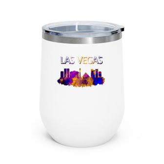 Las Vegas Skyline Cityscape City Metropole Wine Tumbler | Mazezy
