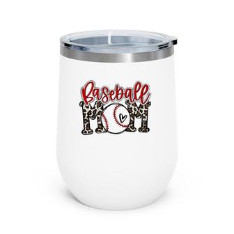Leopard Baseball Mom Game Day Vibesball Mom Mother's Day Wine Tumbler | Mazezy