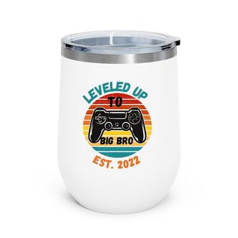 Leveled Up To Big Bro Brother Sibling Video Game Gamer Wine Tumbler | Mazezy