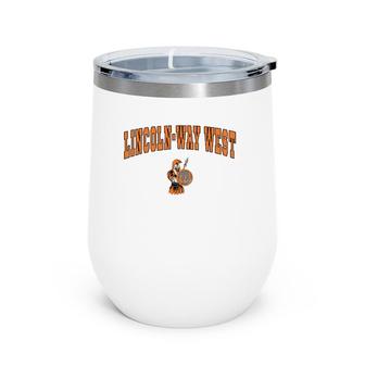 Lincoln-Way West High School Warriors C2 Ver2 Wine Tumbler | Mazezy