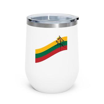 Lithuanian Banner Vytis - Lithuania Strong Wine Tumbler | Mazezy