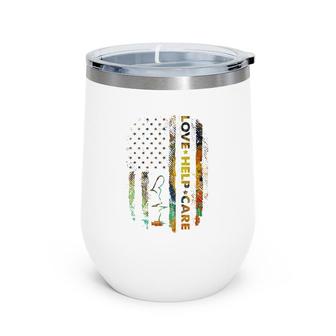 Love Help Care Operating Room Nurse Healthcare Student Gift Wine Tumbler | Mazezy